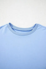 Light Blue Oversized Layered T-Shirt for Women Woman T Shirts