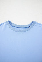 Light Blue Oversized Layered T-Shirt for Women