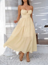 Light Blue Tiered Maxi Sundress with Smocked and Ruched Details Pastel Yellow Maxi Dresses