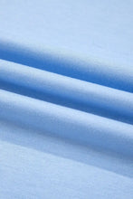 Light Blue Womens T Shirt with Colorful Stripes Woman T Shirts