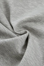 Light gray heathered cotton jersey drawstring active pants with cargo pockets