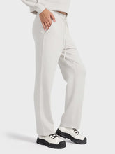 Light Gray Wide-Legged Drawstring Sweatpants for Women