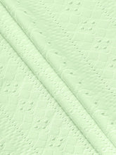 Light Green Eyelet Flutter Sleeve Blouse for Women