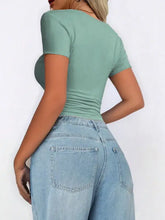 Light Green Fitted Crop Top for Women Woman T Shirts