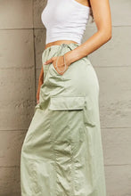 Light Green High Waist Cargo Midi Skirt for Women Woman Skirts