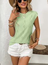 Light Green Knit Tank Top for Women Woman T Shirts