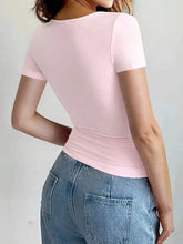 Light Pink Fitted T Shirt for Women