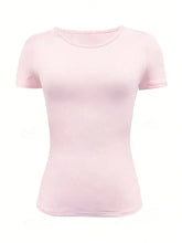 Light Pink Fitted T Shirt for Women