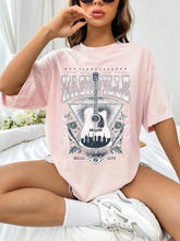 Light Pink Nashville Graphic Oversized T-Shirt for Women Blush Pink