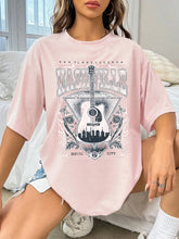 Light Pink Nashville Graphic Oversized T-Shirt for Women