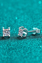 Limitless Love 1 carat moissanite stud earrings with diamonds