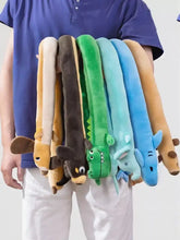 Long animal design squeaky plush toys, colorful pet neck warmers