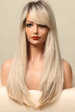 Long blonde ombre wig with bangs, heat safe, cap included