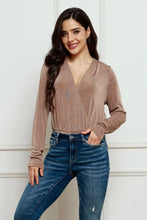 Long Sleeve Bodysuit with Ripped Jeans for Women Sleeve Length Options Mocha