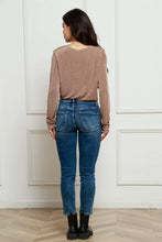 Long Sleeve Bodysuit with Ripped Jeans for Women Sleeve Length Options