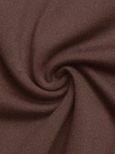 Brown ribbed knit long sleeve button front bodysuit with soft stretchy texture and sleeve button detail