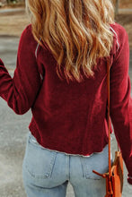 Christmas Tree Sequin Waffle Knit Long Sleeve Sweatshirt Woman Sweatshirts