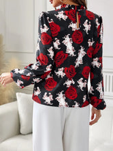 Long Sleeve Floral Print Blouse for Women