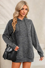 Women’s dark gray long sleeve hoodie with drawstring neckline