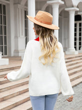 Heart Sweater Pullover with Long Sleeve Length Acrylic Material