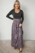 Long Sleeve Leopard Print Maxi Dress Maxi Dresses