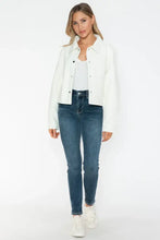 Long Sleeve PU Leather Jacket for Women with Snap Button Closure Woman Outerwear