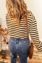 Long Sleeve Striped Knit Sweater for Women Sweater Pullovers