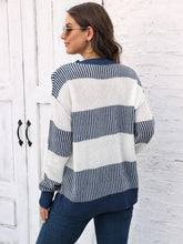 Long Sleeve Striped Knit Sweater Pullover for Women Sweater Pullovers