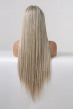 Long straight platinum blonde lace front wig, heat safe with cap included