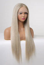 Long straight light blonde lace front wig heat safe cap included