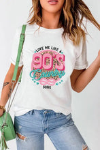 Love Me Like a 90s Country Song White Graphic T-Shirt White Woman T Shirts