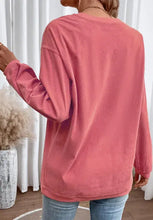 Women’s Love Round Neck Long Sleeve Sweatshirt in Dusty Rose