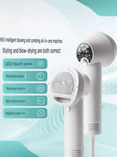 Asciugacapelli e pettine per peli di animali a basso rumore con pannello touch LED Nex bianco