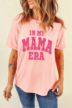 Pink Mama Era Round Neck T-Shirt with IN MY MAMA ERA Text
