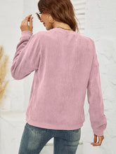 Women’s pink Mama graphic dropped shoulder textured pullover sweatshirt