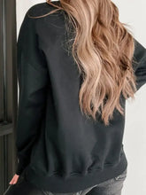 Mardi Gras round black drop shoulder sweatshirt with relaxed fit
