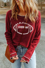Football Round Neck Long Sleeve Sweatshirt Woman Sweatshirts