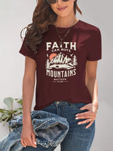 Maroon Mountain Graphic T-Shirt for Women Burgundy