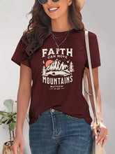 Maroon Mountain Graphic T-Shirt for Women Woman T Shirts