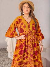 Maroon Tropical Floral Maxi Dress with Lace and Ruffle Detail