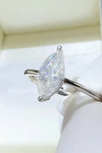 Marquise-cut 1 carat moissanite engagement ring in sterling silver