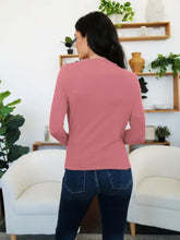 Mauve Draped Long Sleeve Top for Women Woman T Shirts