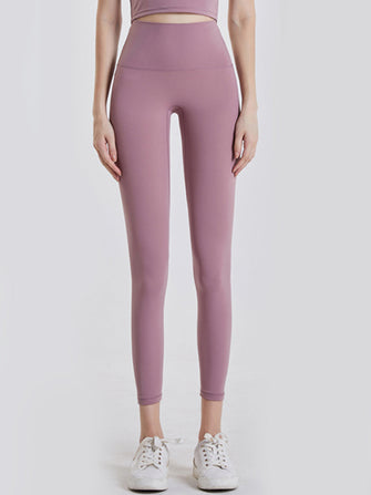 Mauve High-Waisted Stretch Leggings for Women Lilac