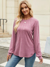Mauve Long Sleeve Basic Top for Women