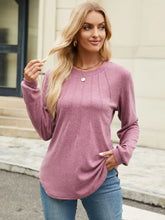 Mauve Long Sleeve Basic Top for Women Moonlit Mauve
