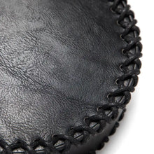 Medieval faux leather belt coin pouch with hand-stitched black leather edge