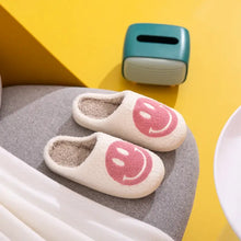 Cozy Melody Smiley Face slippers with pink faces