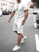 Mens Basic Style Shorts Set in Multiple Colors White