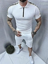 Mens Black Polo Shirt and Shorts Set Mens Sets