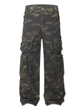 Men's Camo Multi-Pocket Cargo Pants Woman Sweatpants